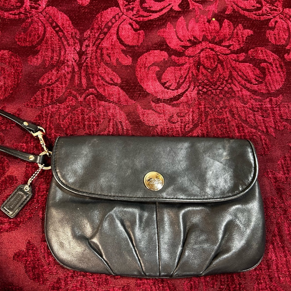 Coach Navy Blue Wristlet